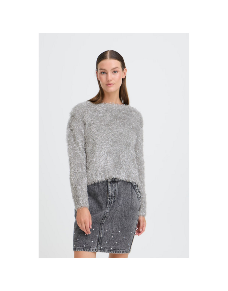 ICHI Blizi Long Sleeve in Silver by ICHI