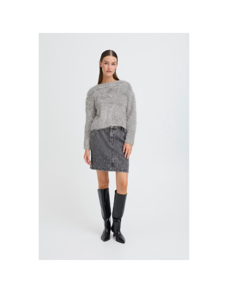 ICHI Blizi Long Sleeve in Silver by ICHI