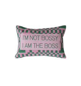 Creative Co-Op I'm Not Bossy Velvet Pillow