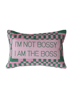 Creative Co-Op I'm Not Bossy Velvet Pillow