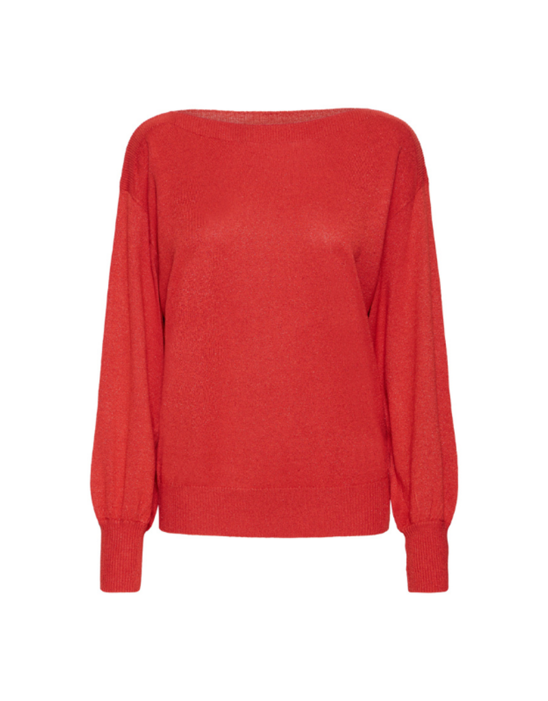 ICHI Mopaz Long Sleeve in Racing Red by ICHI