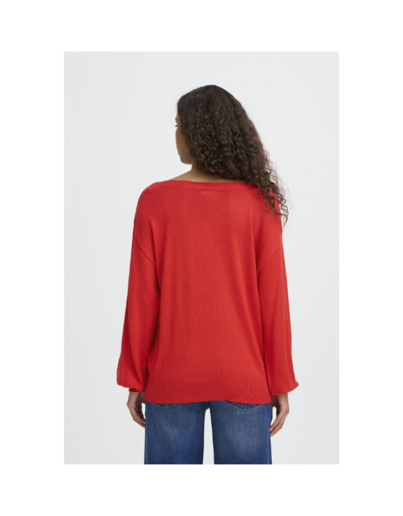 ICHI Mopaz Long Sleeve in Racing Red by ICHI