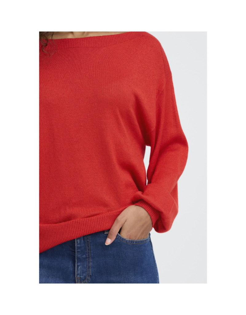 ICHI Mopaz Long Sleeve in Racing Red by ICHI