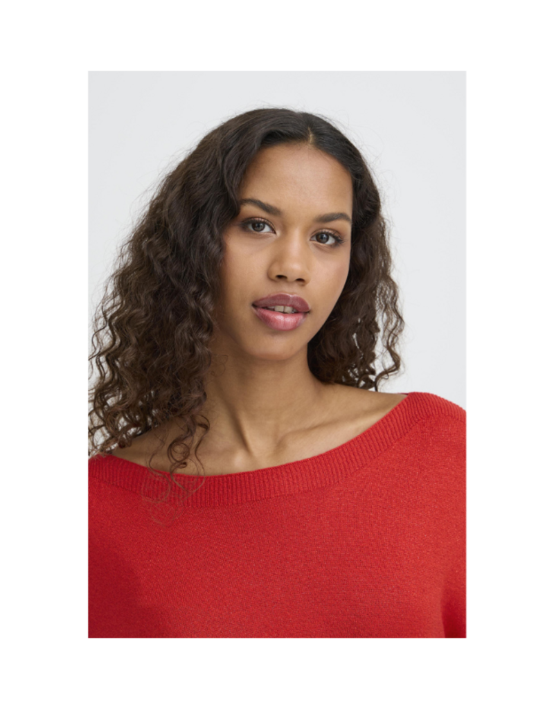 ICHI Mopaz Long Sleeve in Racing Red by ICHI