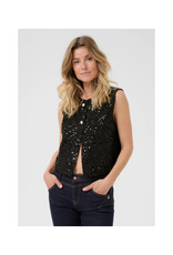 Cream Glimma Vest in Pitch Black by Cream