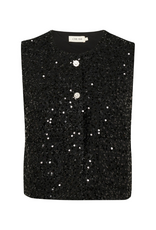 Cream Glimma Vest in Pitch Black by Cream