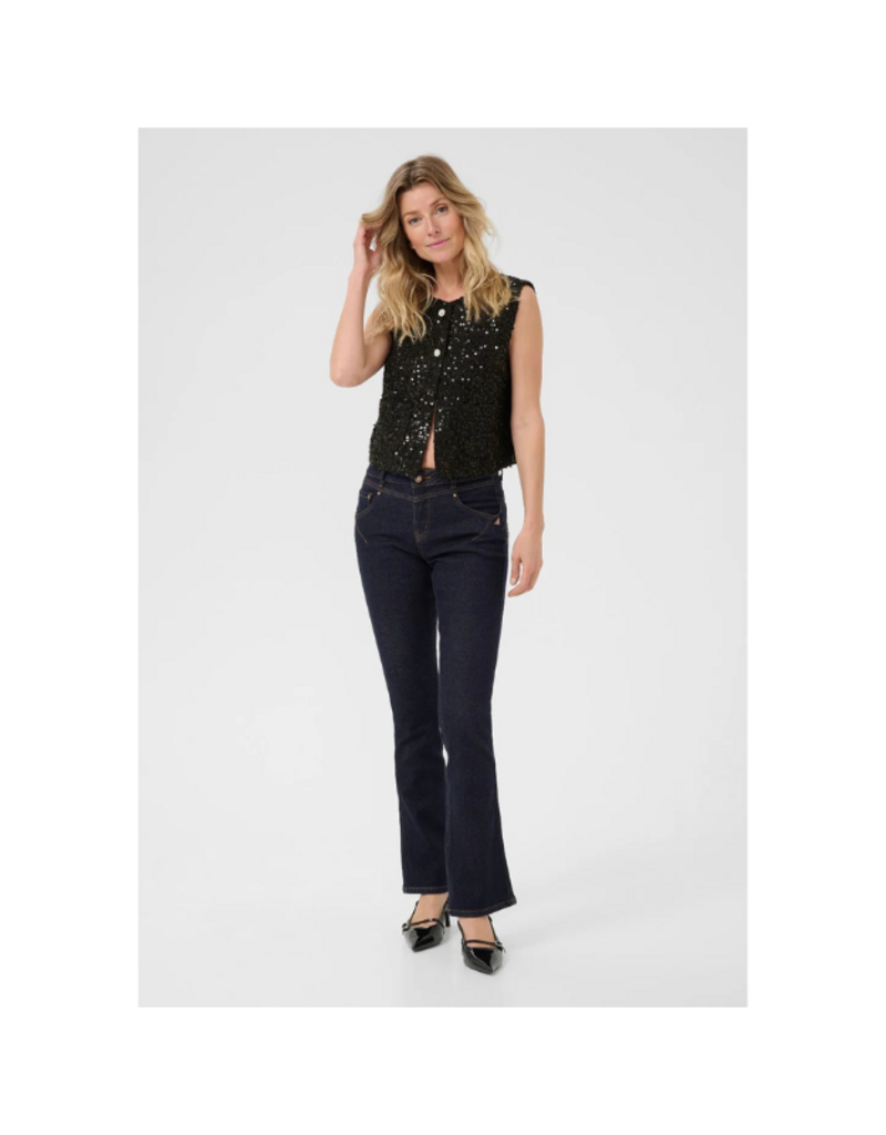 Cream Glimma Vest in Pitch Black by Cream