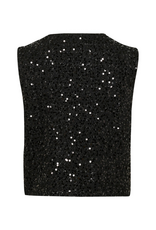 Cream Glimma Vest in Pitch Black by Cream