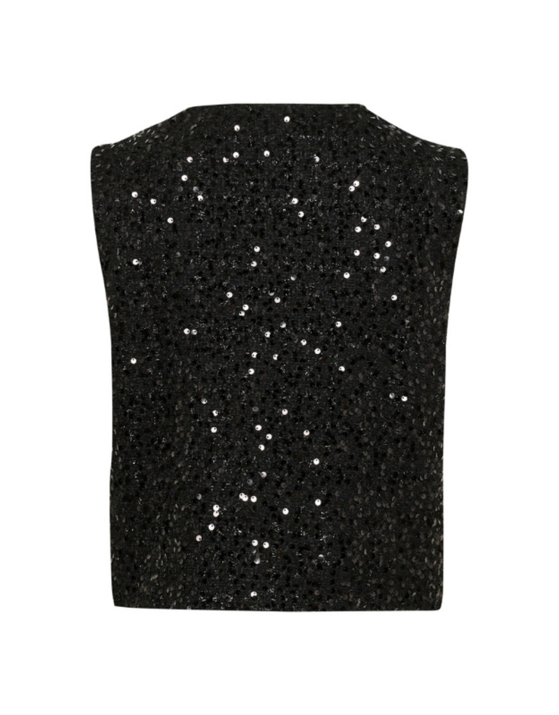 Cream Glimma Vest in Pitch Black by Cream