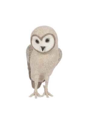 Ivory Wool Owl Small