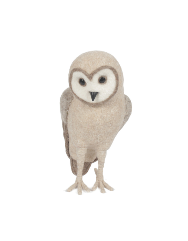 Ivory Wool Owl Small