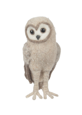 Ivory Wool Owl Large