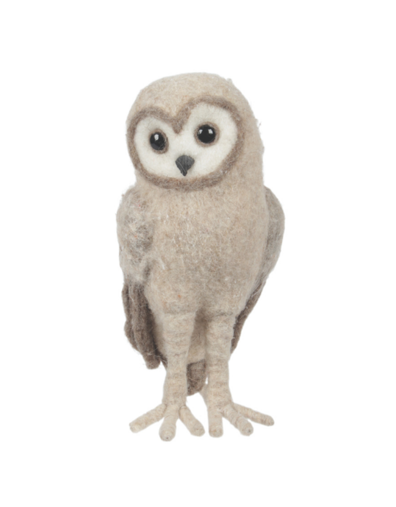 Ivory Wool Owl Large