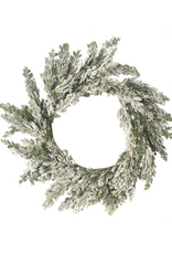 Cypress And Snow Wreath 24"