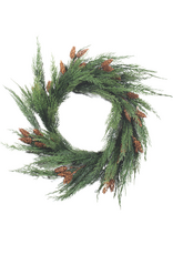 Cedar Wreath with Pinecones