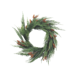Cedar Wreath with Pinecones