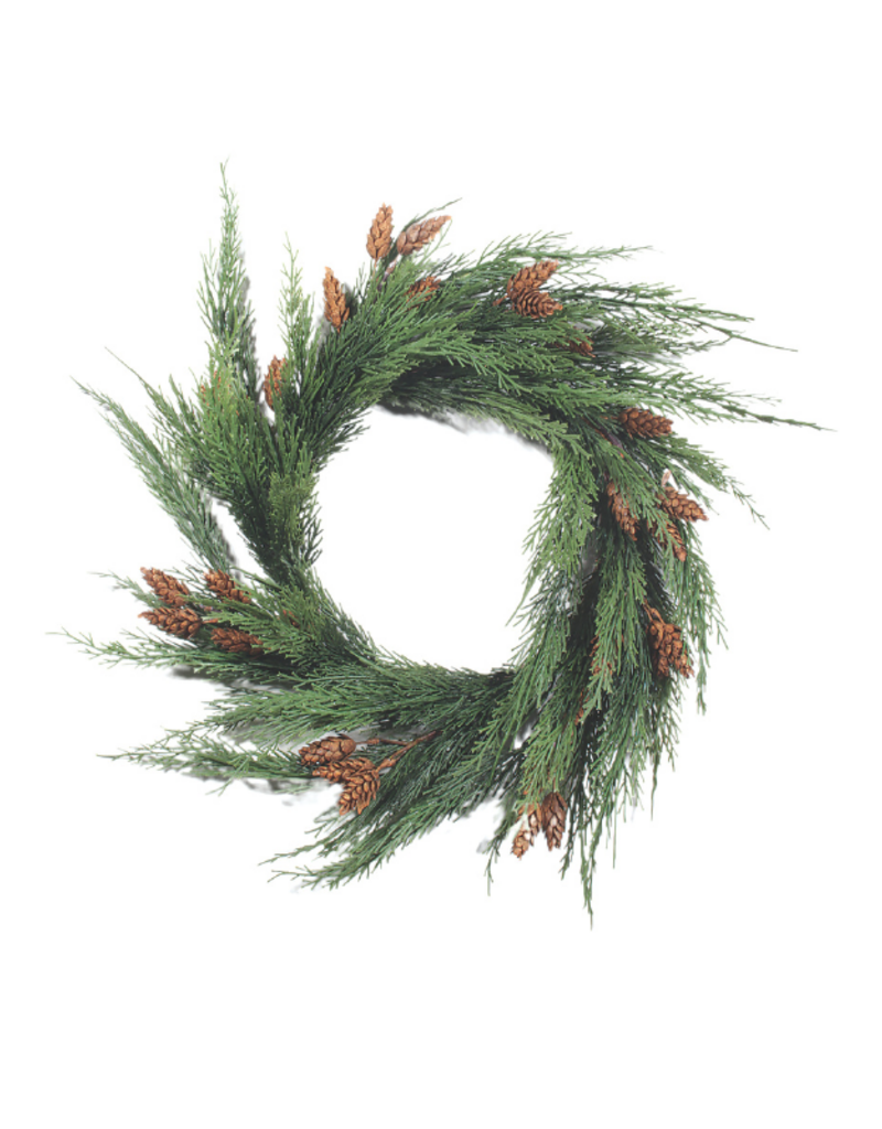 Cedar Wreath with Pinecones