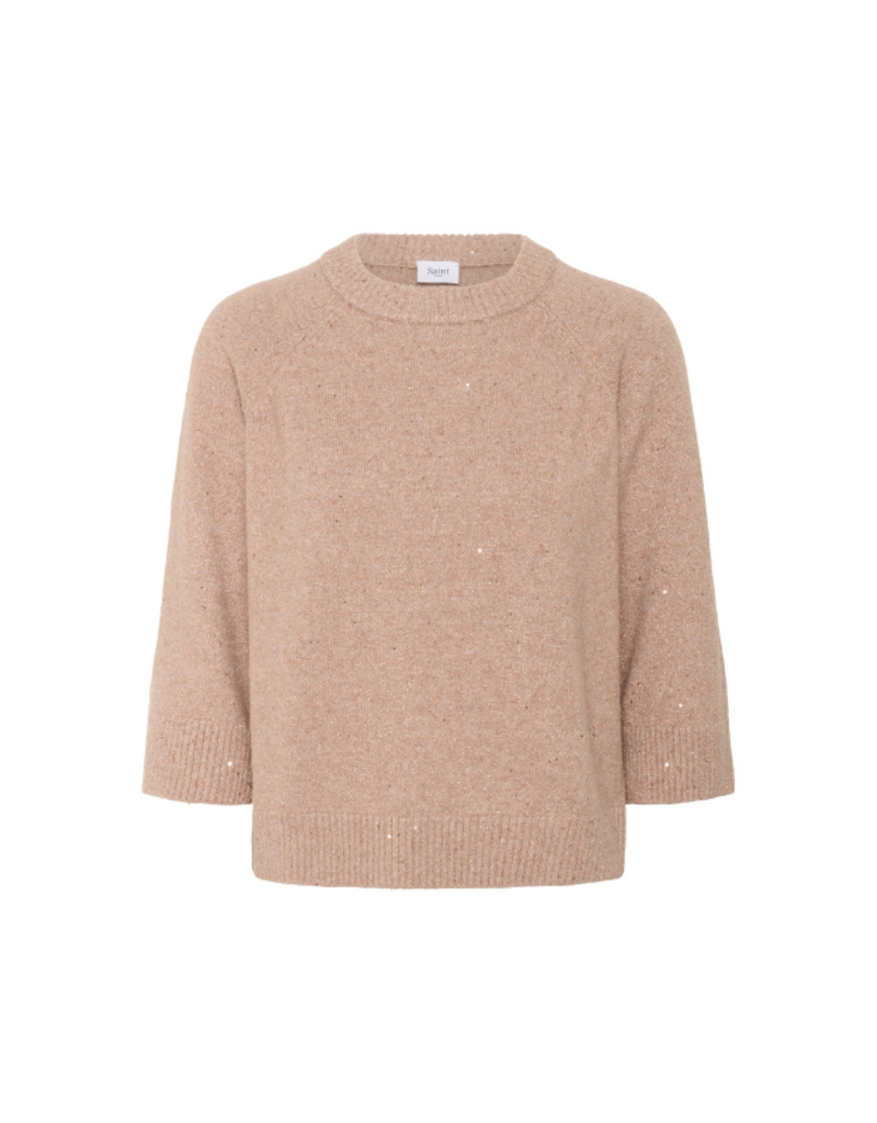 Saint Tropez Nova Pullover in Sepia Rose Melange by Saint Tropez