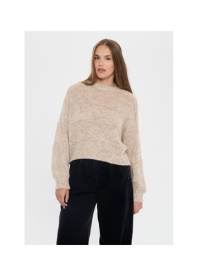 Saint Tropez Norali Pullover in Seedpearl Melange by Saint Tropez