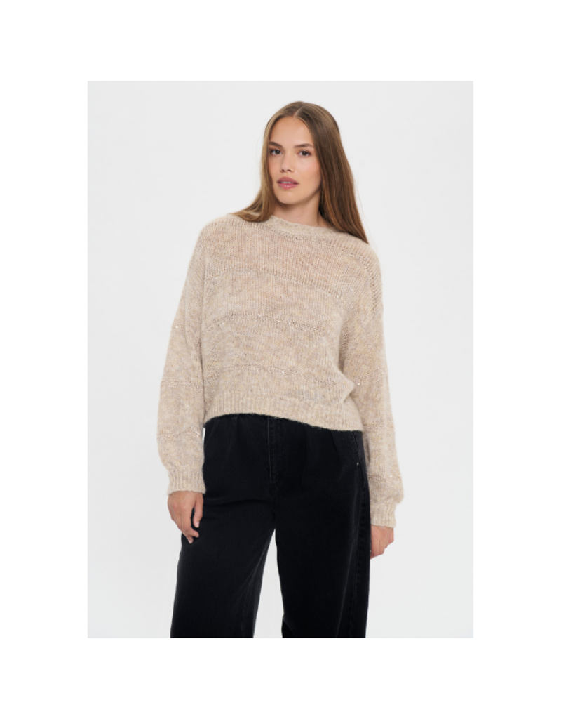 Saint Tropez Norali Pullover in Seedpearl Melange by Saint Tropez