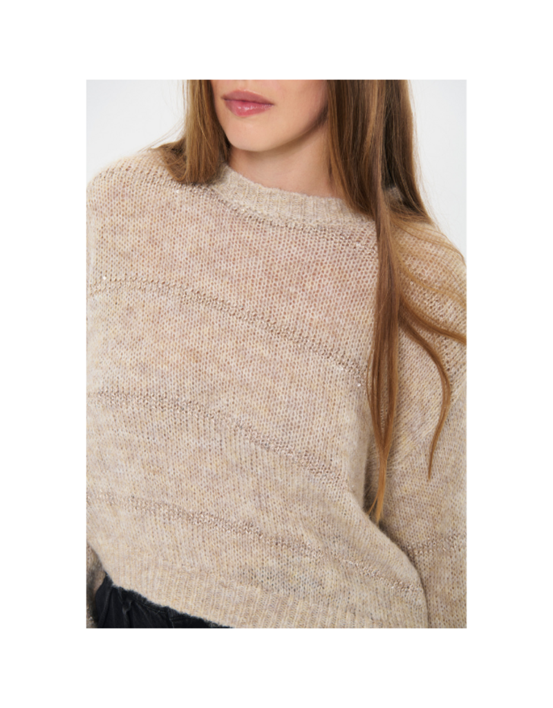 Saint Tropez Norali Pullover in Seedpearl Melange by Saint Tropez