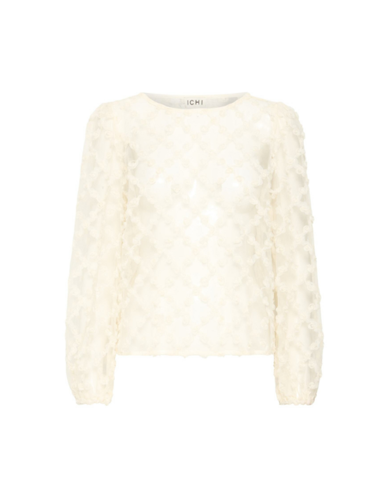 ICHI Elki Long Sleeve in Almond Milk by ICHI