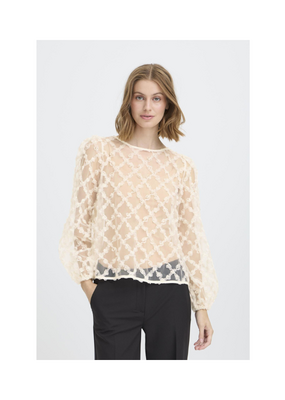 ICHI Elki Long Sleeve in Almond Milk by ICHI