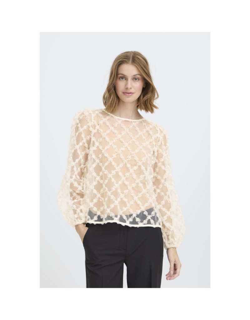 ICHI Elki Long Sleeve in Almond Milk by ICHI