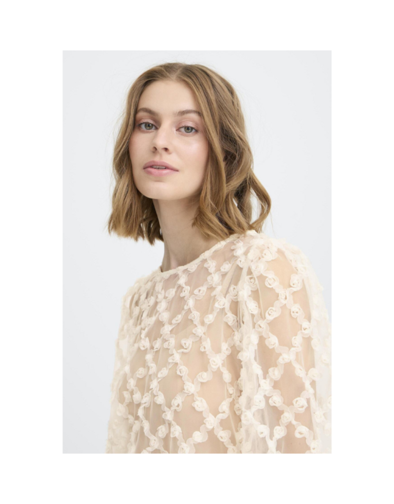 ICHI Elki Long Sleeve in Almond Milk by ICHI