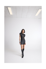 ICHI Fauca Sequin Dress in Black by ICHI