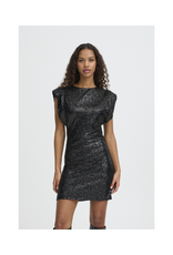 ICHI Fauca Sequin Dress in Black by ICHI