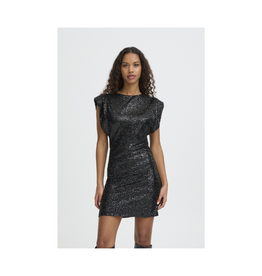 ICHI Fauca Sequin Dress in Black by ICHI