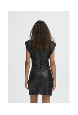 ICHI Fauca Sequin Dress in Black by ICHI