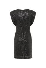 ICHI Fauca Sequin Dress in Black by ICHI