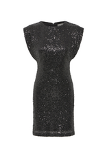 ICHI Fauca Sequin Dress in Black by ICHI