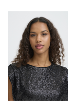 ICHI Fauca Sequin Dress in Black by ICHI