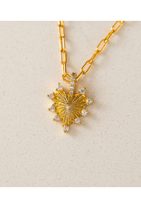 Lover's Tempo Love Token White Opal Heart Necklace by Lover's Tempo