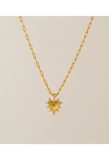 Lover's Tempo Love Token White Opal Heart Necklace by Lover's Tempo