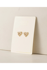 Lover's Tempo Mini Debut Heart Stud Earrings Gold by Lover's Tempo