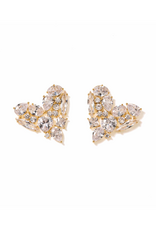 Lover's Tempo Debut Heart Stud Earrings Gold Mini by Lover's Tempo