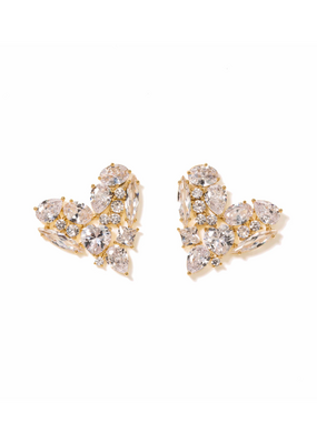 Lover's Tempo Debut Heart Stud Earrings Gold Mini by Lover's Tempo