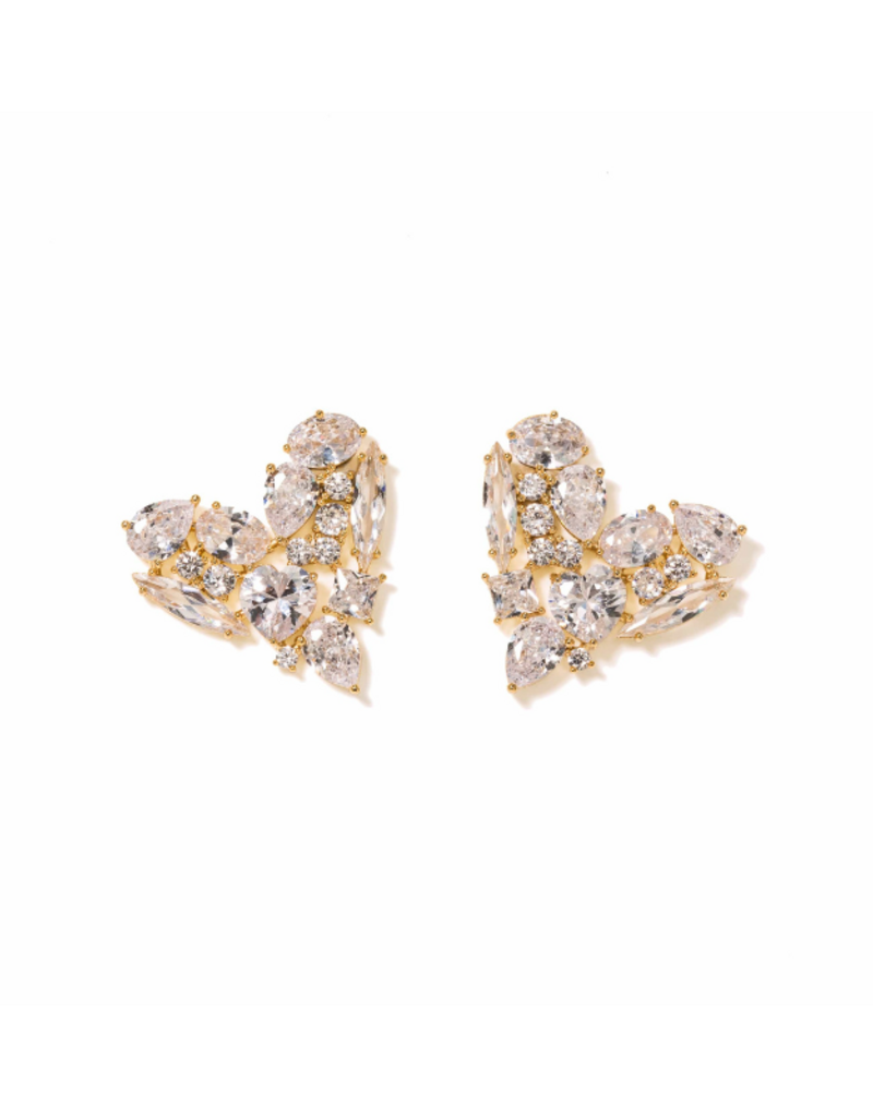 Lover's Tempo Debut Heart Stud Earrings Gold Mini by Lover's Tempo
