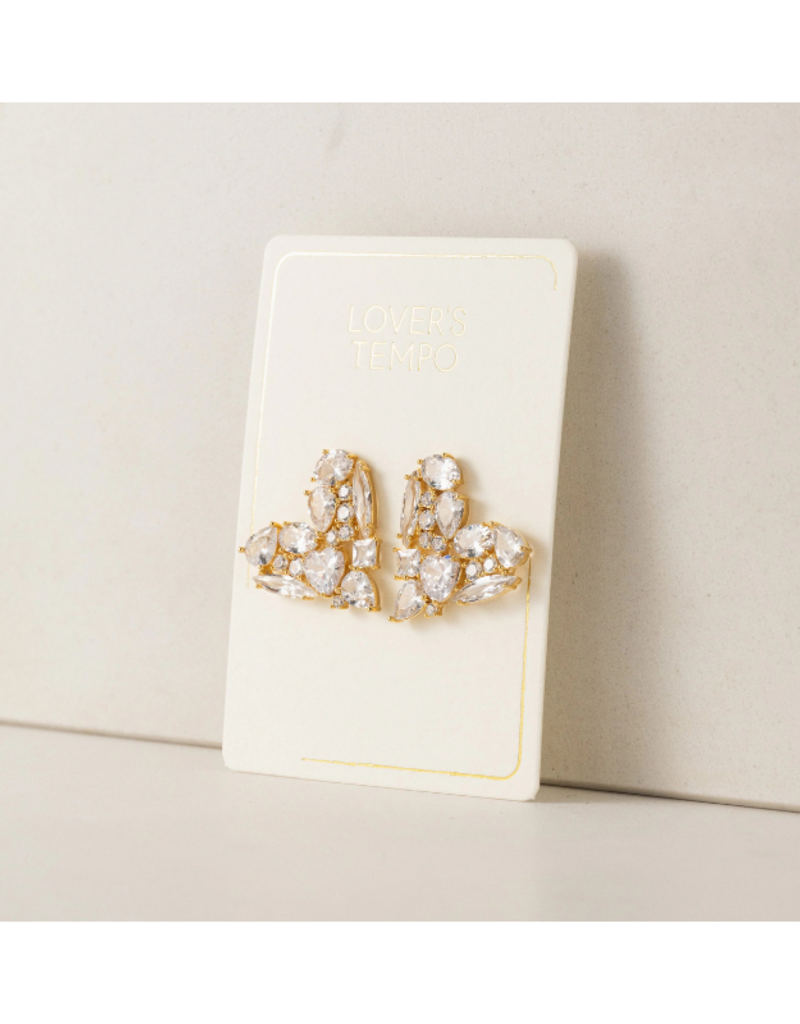 Lover's Tempo Debut Heart Stud Earrings Gold Mini by Lover's Tempo
