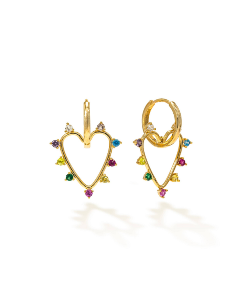 Lover's Tempo Chapel Heart Hoop Earrings Mixed by Lover's Tempo