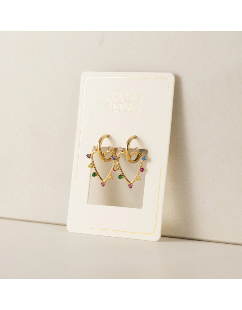 Lover's Tempo Chapel Heart Hoop Earrings Mixed by Lover's Tempo
