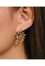 Lover's Tempo Chapel Heart Hoop Earrings Mixed by Lover's Tempo