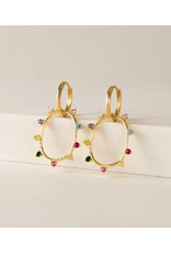 Lover's Tempo Circa Oval Drop Hoop Mixed Earrings by Lover's Tempo