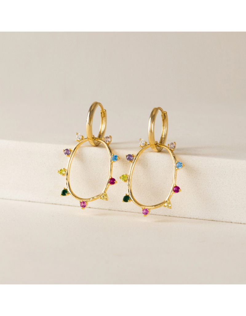 Lover's Tempo Circa Oval Drop Hoop Mixed Earrings by Lover's Tempo