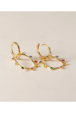 Lover's Tempo Circa Oval Drop Hoop Mixed Earrings by Lover's Tempo