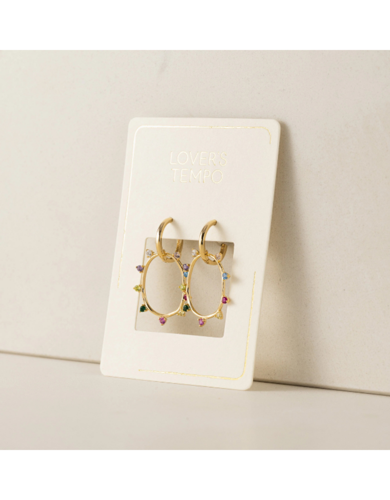Lover's Tempo Circa Oval Drop Hoop Mixed Earrings by Lover's Tempo
